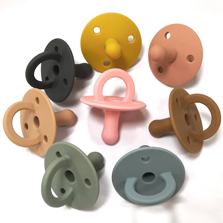 

New Products 100 % Food Grade Non-toxic BPA Free Silicone Baby Nipple Pacifier, Muted,sage,apricot,mustard,ether,dark grey etc,custom is ok.