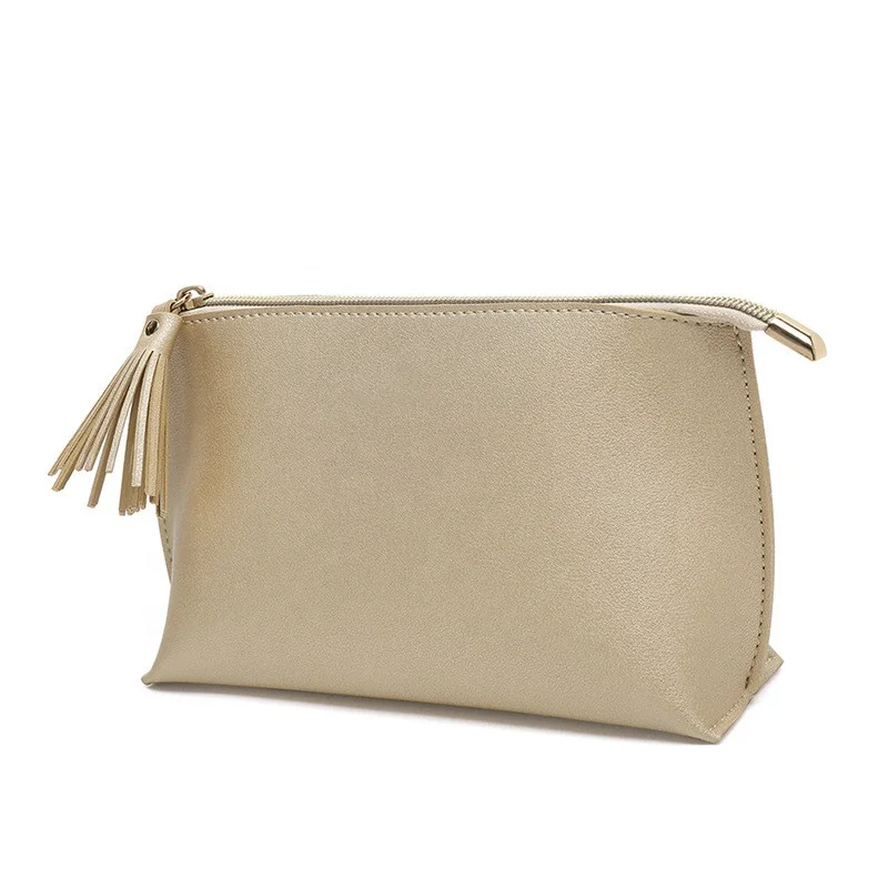 High Quality Fashion Women Private Label Makeup Bag Gold Soft PU Leather Wallet Tassel Portable Cosmetic Bag, Customized color
High Quality Fashion Women Private Label Makeup Bag Gold Soft PU Leather Wallet Tassel Portable Cosmetic Bag, Customized color