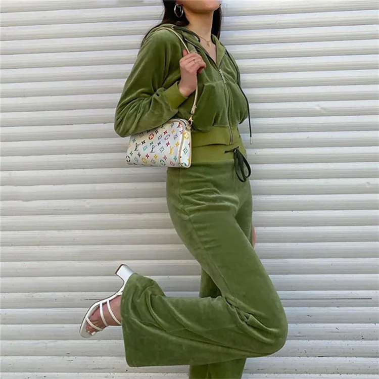 2021 fall new women tracksuit set hooded cardigan velvet top high waist straight trousers casual two piece sets for woman
2021 fall new women tracksuit set hooded cardigan velvet top high waist straight trousers casual two piece sets for woman