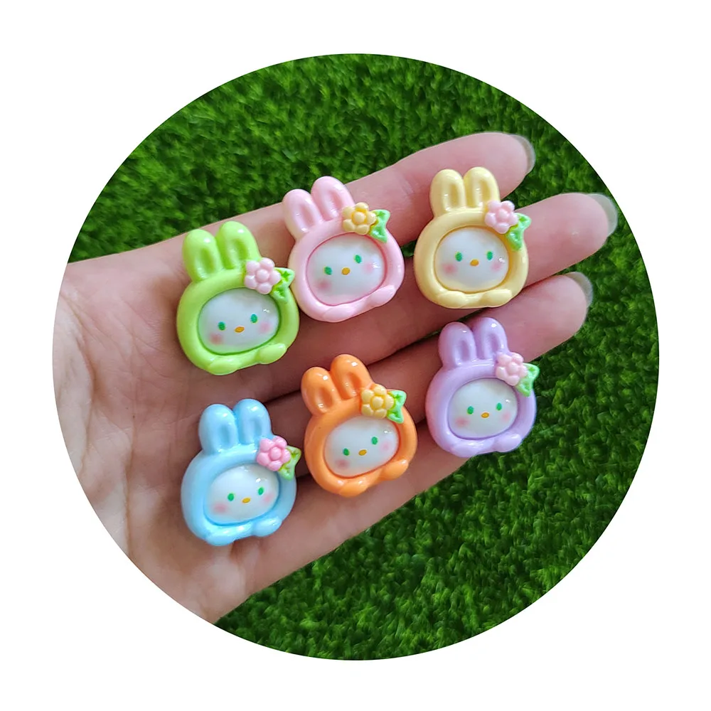 

Bulk 100Pcs Resin Cartoon Rabbit Flatback Crafts Embellishments For Scrapbooking Phone Case Jewelry Making DIY Accessories