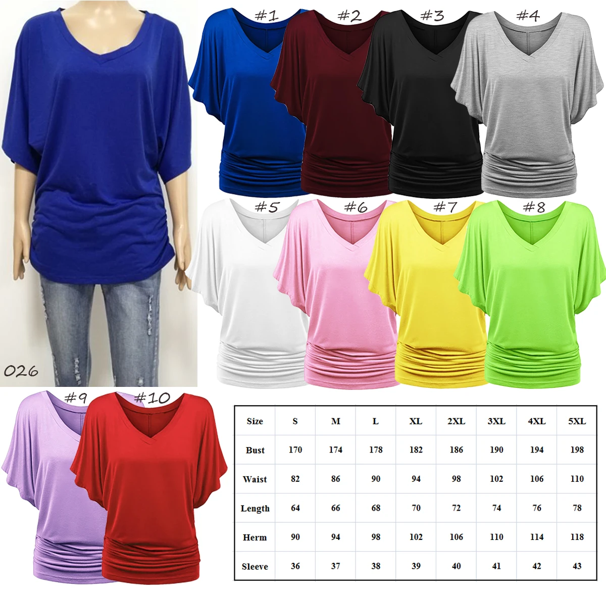 V Neck women short sleeve plain t-shirt Plus Size Loose cotton Short Sleeve Summer tops t-shirt
V Neck women short sleeve plain t-shirt Plus Size Loose cotton Short Sleeve Summer tops t-shirt
