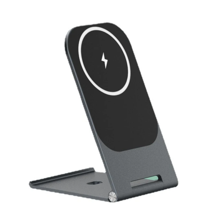 Factory Supply Aluminum Mobile Charging 15W Folding Magnetic Wireless Charging Stand for iPhone 12 and Above
Factory Supply Aluminum Mobile Charging 15W Folding Magnetic Wireless Charging Stand for iPhone 12 and Above