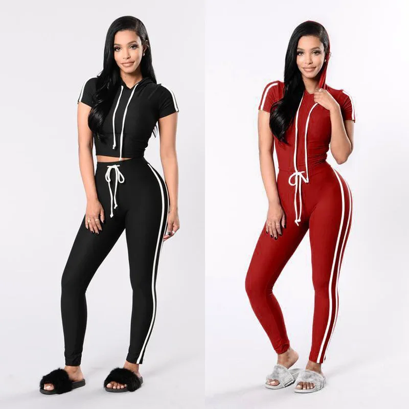 2021autumn women's hooded drawstring elastic tight-fitting suit sports casual short-sleeved trousers two-piece women's clothing
2021autumn women's hooded drawstring elastic tight-fitting suit sports casual short-sleeved trousers two-piece women's clothing