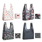 Easy carry small foldable pocket tote polyester folding shopping reusable bag