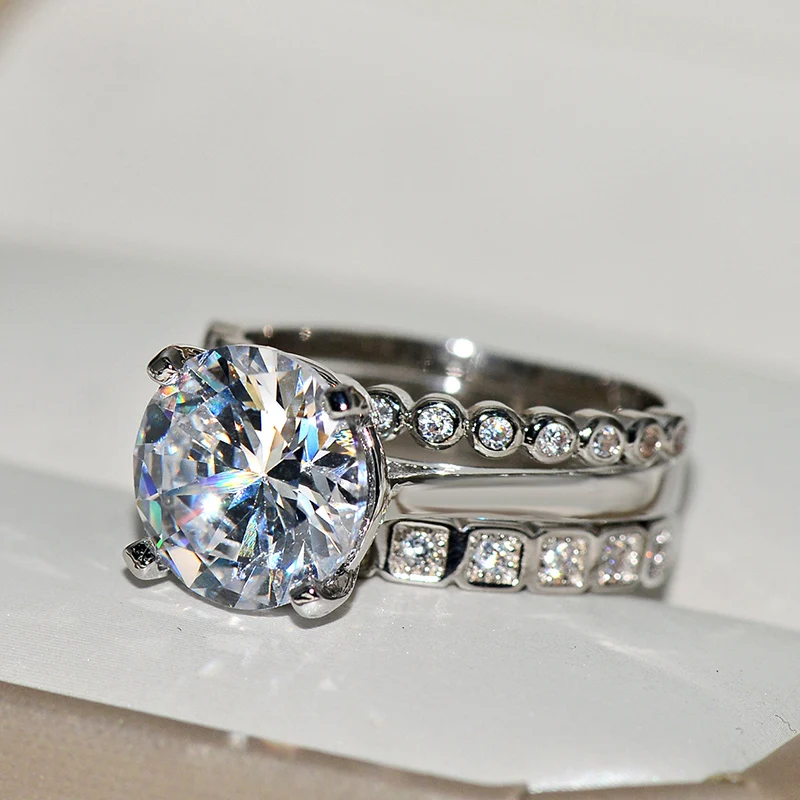 Fashion Jewelry High Quality Wholesale KYRA0713 CZ Rings Platinum Plated 3A Zircon wedding Rings set for Women, Silver
Fashion Jewelry High Quality Wholesale KYRA0713 CZ Rings Platinum Plated 3A Zircon wedding Rings set for Women, Silver