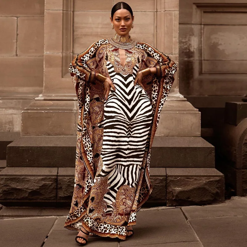 Fall Hot Sale Middle Eastern Women Plus Size Dress Fashion Elegant Loose Muslim Printed Dress Long, As show
Fall Hot Sale Middle Eastern Women Plus Size Dress Fashion Elegant Loose Muslim Printed Dress Long, As show