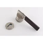 Inter Door handle lever with leather Wenzhou furniture hardware factory