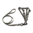 Adjustable Chest Strap Running Dog Leash and collar With Stripe Nylon harness vest for pet custom design