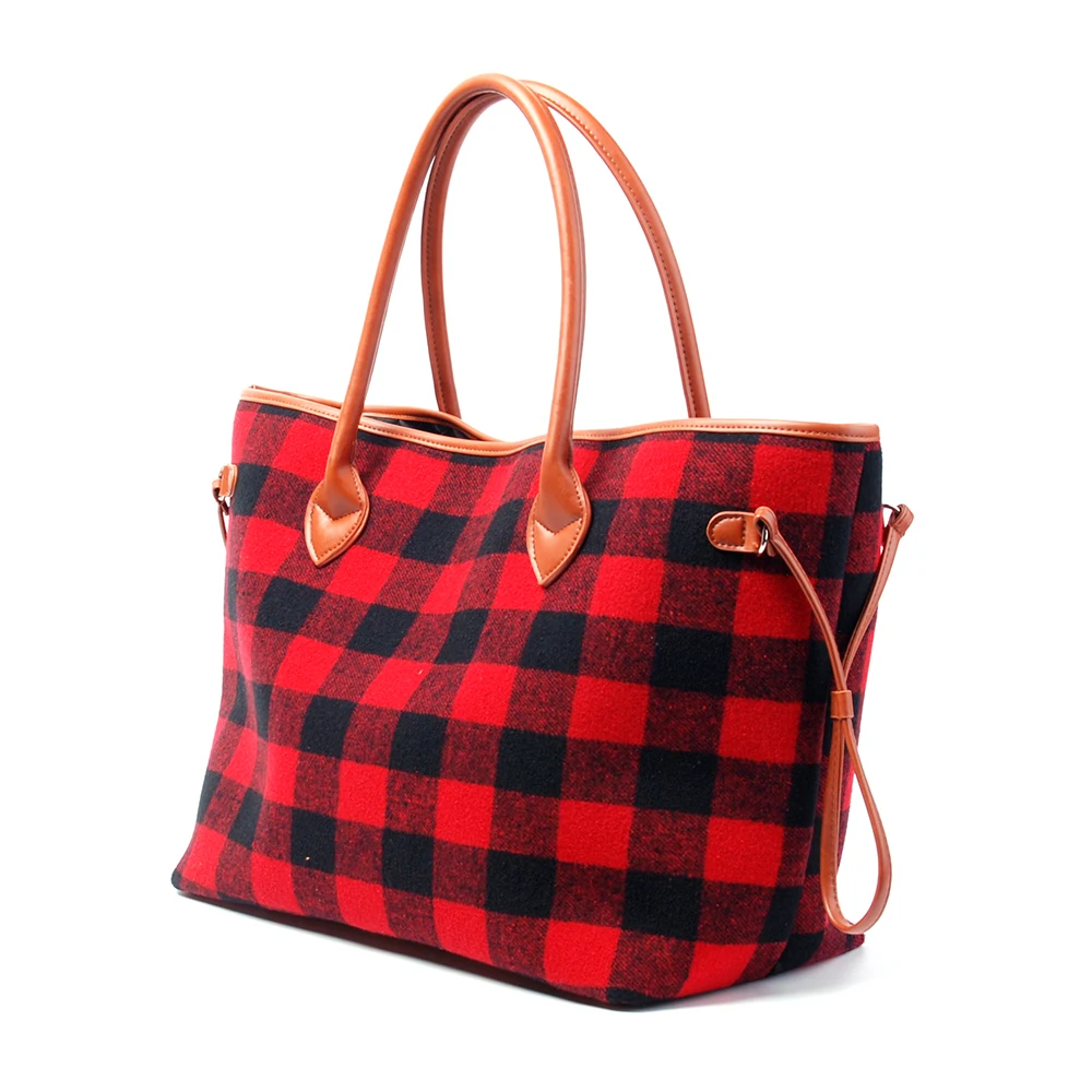 Hot Sale Large Capacity Buffalo Plaid PU Tote Shoulder Canvas DOM113377 PU Leather Tote Storage Shopping Bag for Women
Hot Sale Large Capacity Buffalo Plaid PU Tote Shoulder Canvas DOM113377 PU Leather Tote Storage Shopping Bag for Women