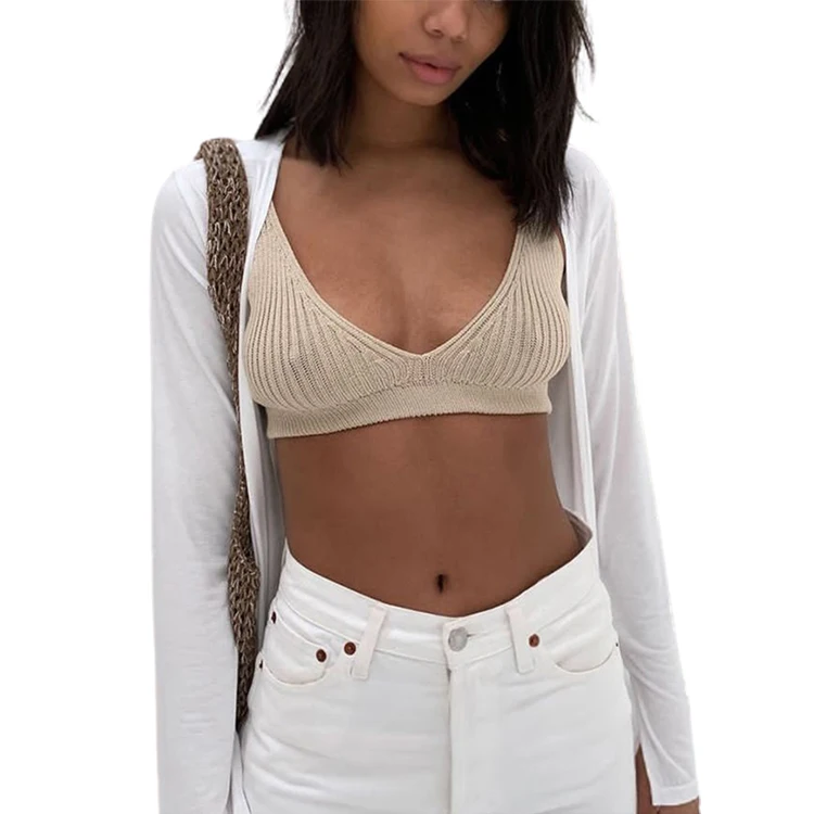 Summer Sexy Pure Color Knit Sleeveless Fitness Crop Tank Top Womens Sweater Vests, Khaki
Summer Sexy Pure Color Knit Sleeveless Fitness Crop Tank Top Womens Sweater Vests, Khaki