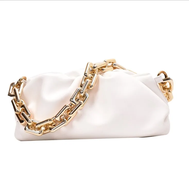 design fashion genuine cowhide leather candy color thick chain luxury cloud bags handbag dumpling bags for women female, Many colors can be selected
design fashion genuine cowhide leather candy color thick chain luxury cloud bags handbag dumpling bags for women female, Many colors can be selected