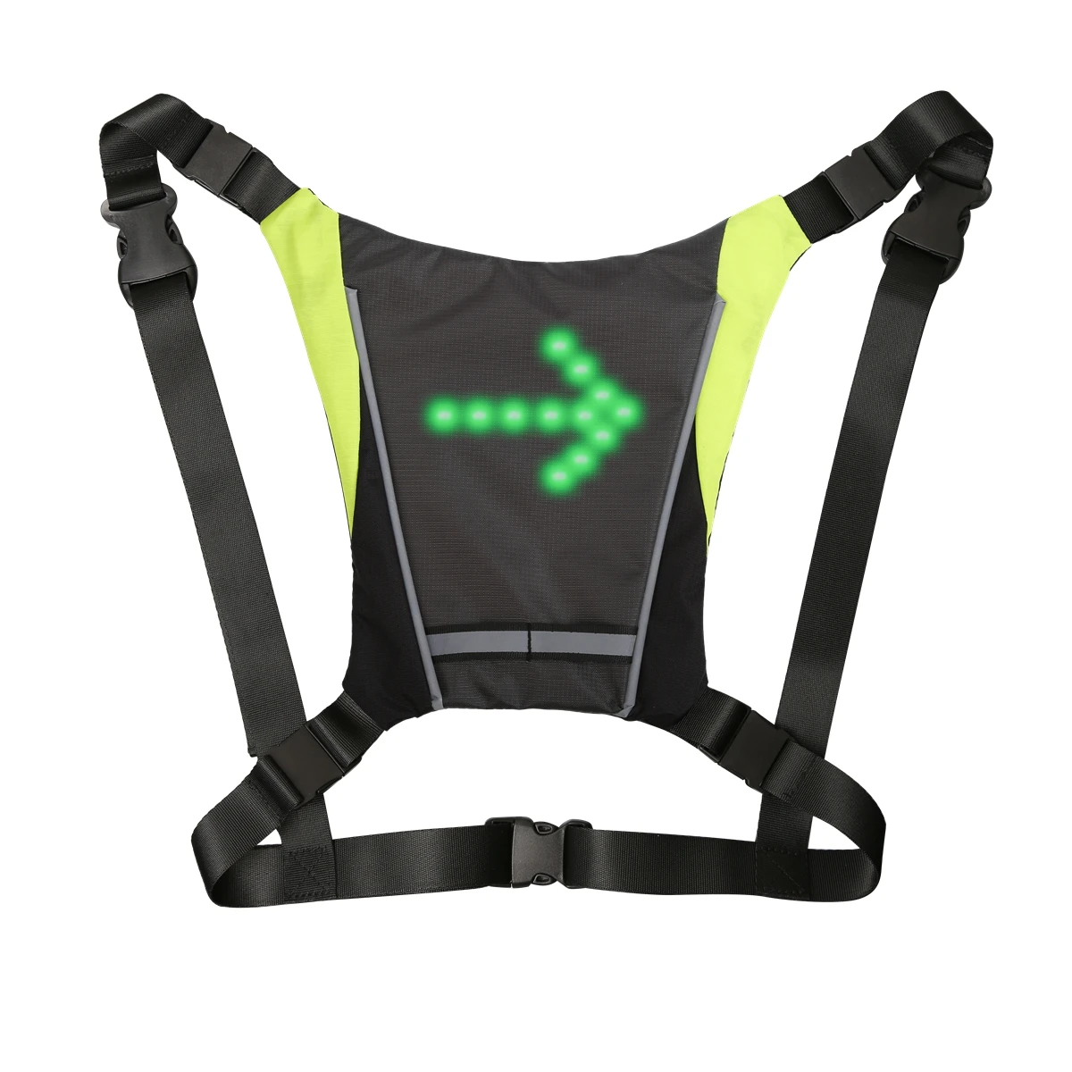 2020 electric scooter Turn signal led light vest for safe, Green with red led light