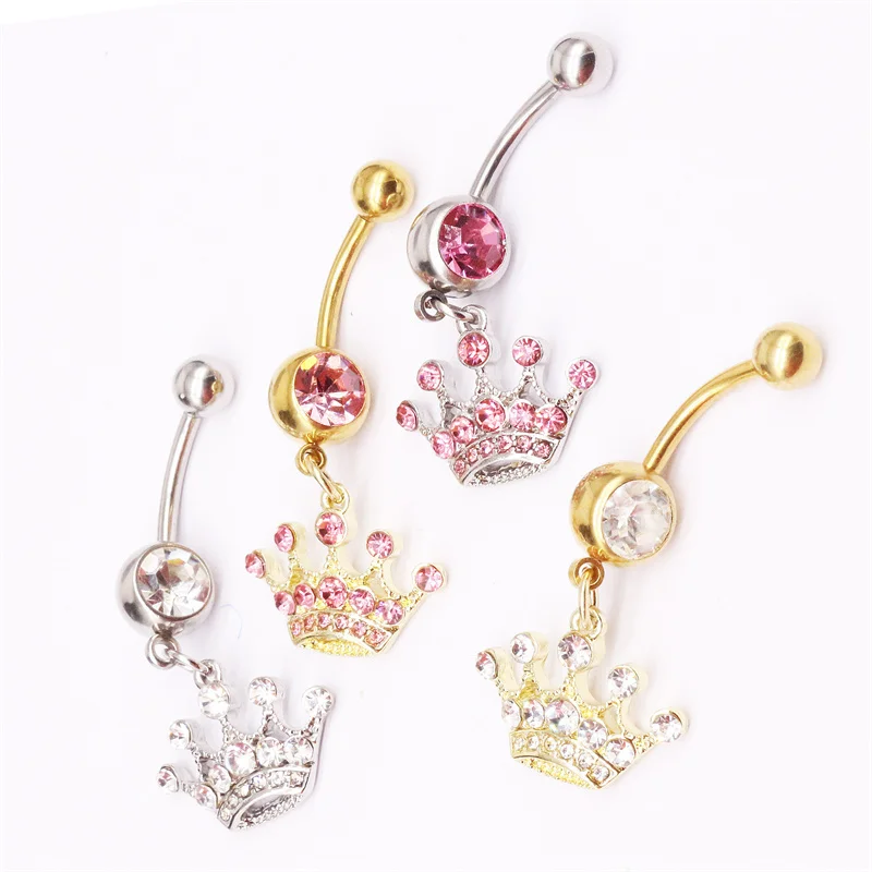 Body piercing jewelry wholesale for girlfriend crown pendant belly button piercing titanium jewelry, Pink/silver
Body piercing jewelry wholesale for girlfriend crown pendant belly button piercing titanium jewelry, Pink/silver