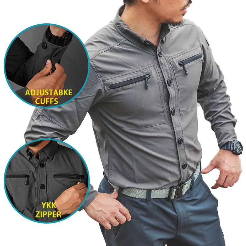 Emersongear Solid Military Polo Plain Dyed Mens Shirt Party Slim Fit Fashion Summer Casual Shirts For Men Long Sleeve, Dark blue / gray / od
Emersongear Solid Military Polo Plain Dyed Mens Shirt Party Slim Fit Fashion Summer Casual Shirts For Men Long Sleeve, Dark blue / gray / od