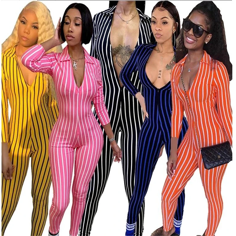 New Arrivals Women one piece jumpsuit rompers sexy low cut long sleeve turtleneck tops striped printed bodycon jumpsuit women
New Arrivals Women one piece jumpsuit rompers sexy low cut long sleeve turtleneck tops striped printed bodycon jumpsuit women