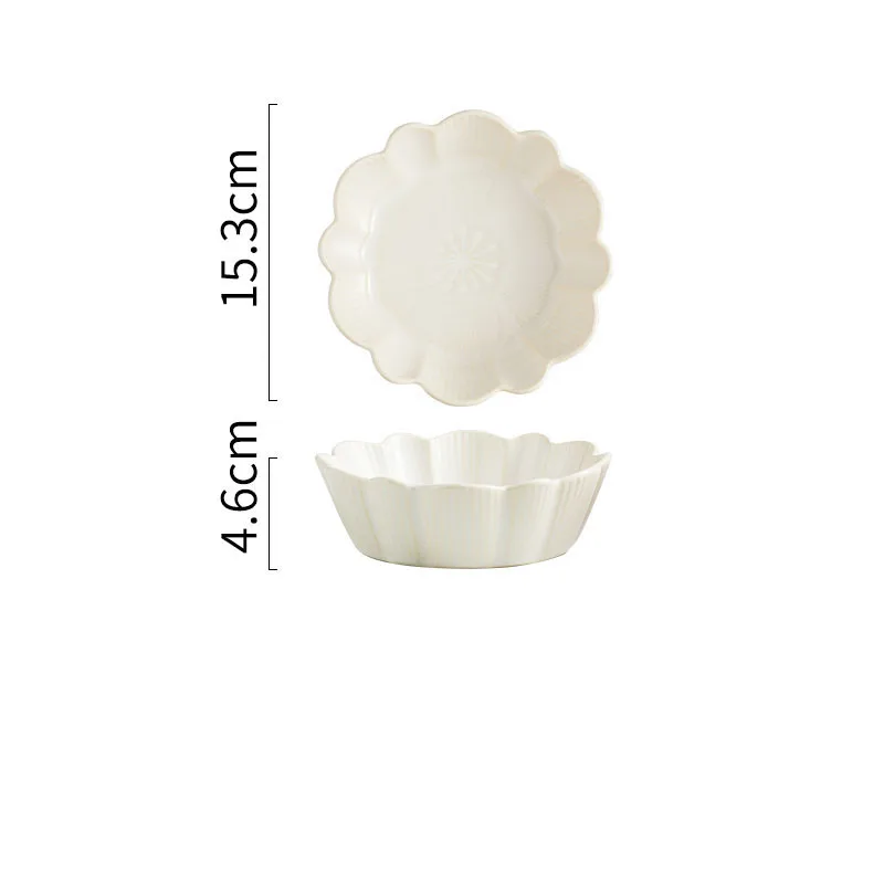 Japanese personality flower edge fruit salad bowl Korean INS style ceramic soup bowl household noodle bowl
Japanese personality flower edge fruit salad bowl Korean INS style ceramic soup bowl household noodle bowl