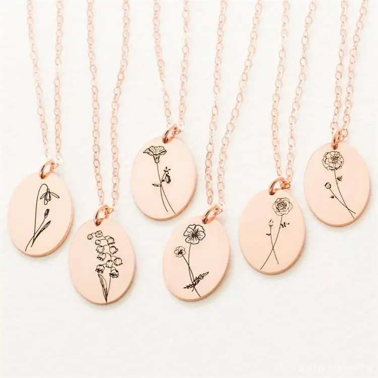 Minimalist floral necklace 925 sterling silver birth flower dainty necklace gift for women
Minimalist floral necklace 925 sterling silver birth flower dainty necklace gift for women