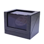 custom Premium Auto Double Watch Winder High Quality Men Wooden watch case box Holder Display