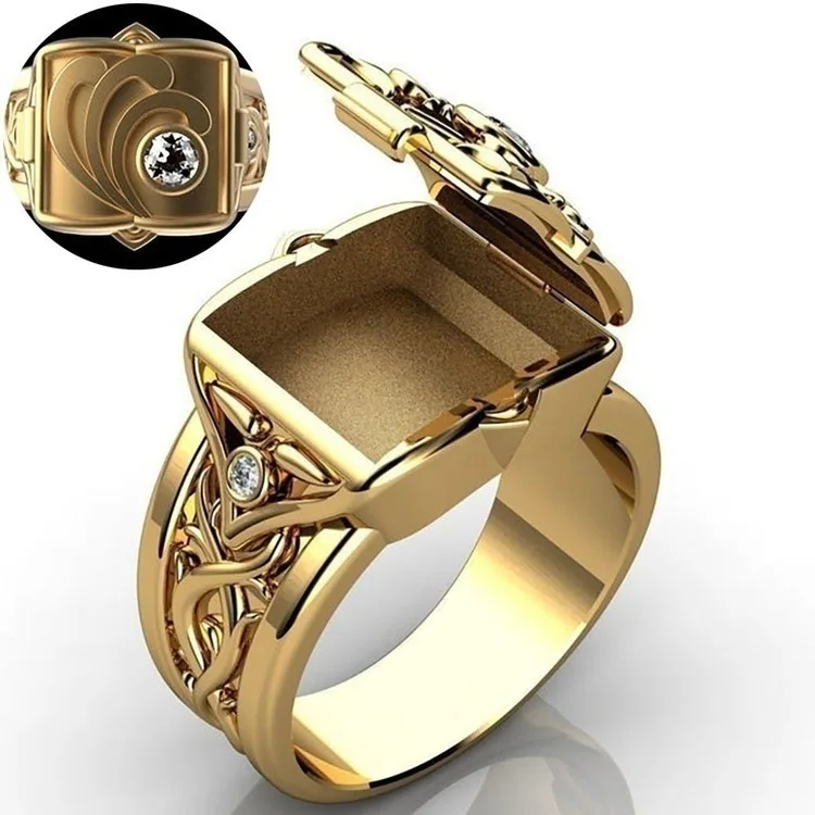 WSYEAR Hip Hop Men's Silver Plated Gold Plated Ring Creative Box Flip Ring Wedding Engagement Rings Jewelry Wholesale OEM, Gold+bluezircon rose gold+black zircon
WSYEAR Hip Hop Men's Silver Plated Gold Plated Ring Creative Box Flip Ring Wedding Engagement Rings Jewelry Wholesale OEM, Gold+bluezircon rose gold+black zircon