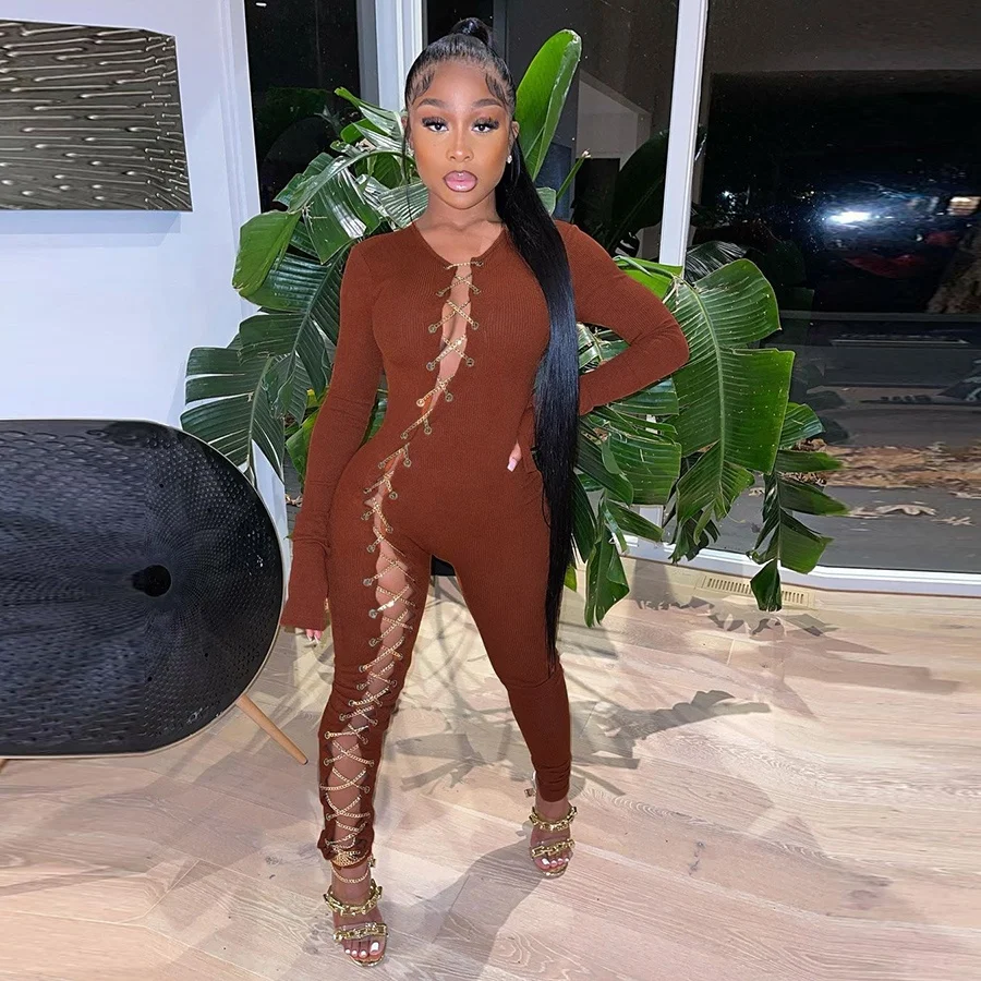 2021 women clothes Sexy Stretchy Ribbed Hollow Out Long Sleeve Jumpsuit Women Jumpsuits Bodysuits
2021 women clothes Sexy Stretchy Ribbed Hollow Out Long Sleeve Jumpsuit Women Jumpsuits Bodysuits