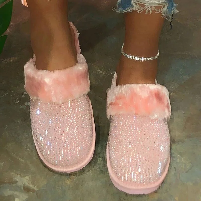 Wholesale Winter High Plush Fur house slippers Comfortable Crystal Flip Flop Glitter Sandals for Women, Pink/purple/black/green/silver
Wholesale Winter High Plush Fur house slippers Comfortable Crystal Flip Flop Glitter Sandals for Women, Pink/purple/black/green/silver