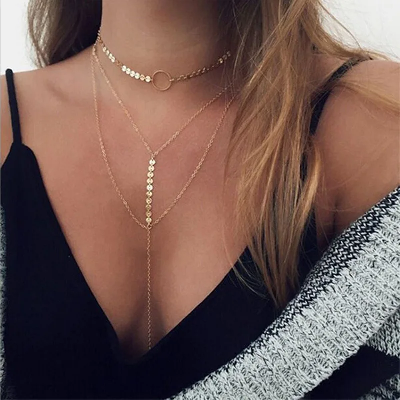 Fashion Multi Layered Copper Star Choker Necklace Statement Strip Pendant Long Chain Necklace for Women Jewelry, Gold
Fashion Multi Layered Copper Star Choker Necklace Statement Strip Pendant Long Chain Necklace for Women Jewelry, Gold