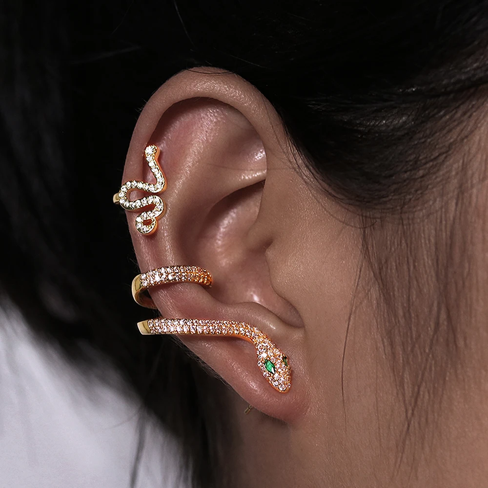earrings fashion jewelry 2020 18K gold plated snake earring set ear cuff wholesale halloween anime stud earring for women girl
earrings fashion jewelry 2020 18K gold plated snake earring set ear cuff wholesale halloween anime stud earring for women girl