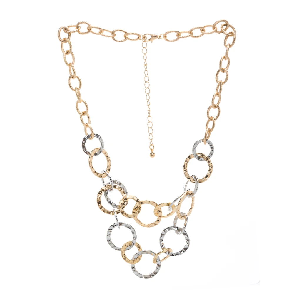 New style fashion custom link paperclip layered circle necklace stainless steel jewelry for women
New style fashion custom link paperclip layered circle necklace stainless steel jewelry for women