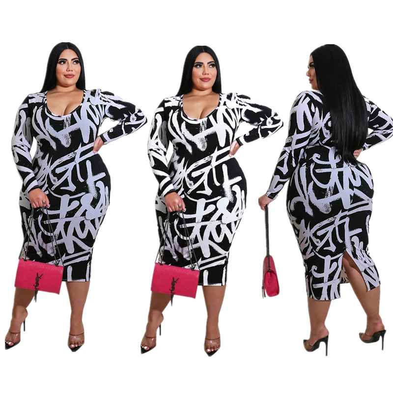 2021 New Wholesale Fall And Winter Women Clothing Fashion Irregular White And Black Printed Casual Midi Dress
2021 New Wholesale Fall And Winter Women Clothing Fashion Irregular White And Black Printed Casual Midi Dress
