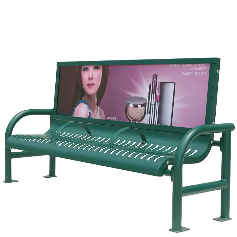 quality cute painted outdoor garden steel memorial advertising benches for sale
