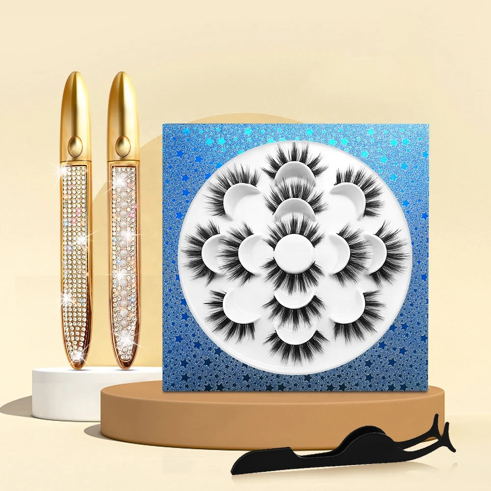 High Quality 7 Pairs 20mm Magnetic Eyelash Kit 2Pcs Magnetic Eyeliner and False Eyelashes Custom Eyelash Box OEM Your Brand
High Quality 7 Pairs 20mm Magnetic Eyelash Kit 2Pcs Magnetic Eyeliner and False Eyelashes Custom Eyelash Box OEM Your Brand