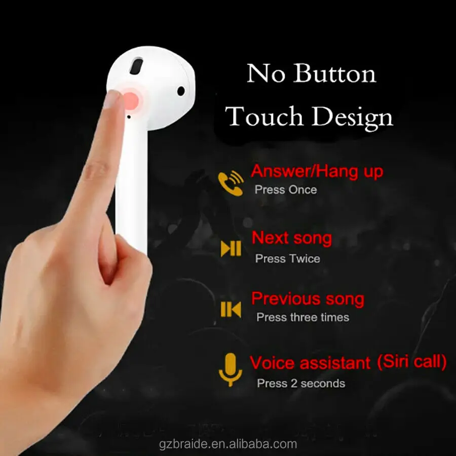 i18 TWS Wireless earphones 5.0 Earbuds Waterproof 3D Sound Touch Control for iPhone for Samsung for Huawei - ANKUX.COM