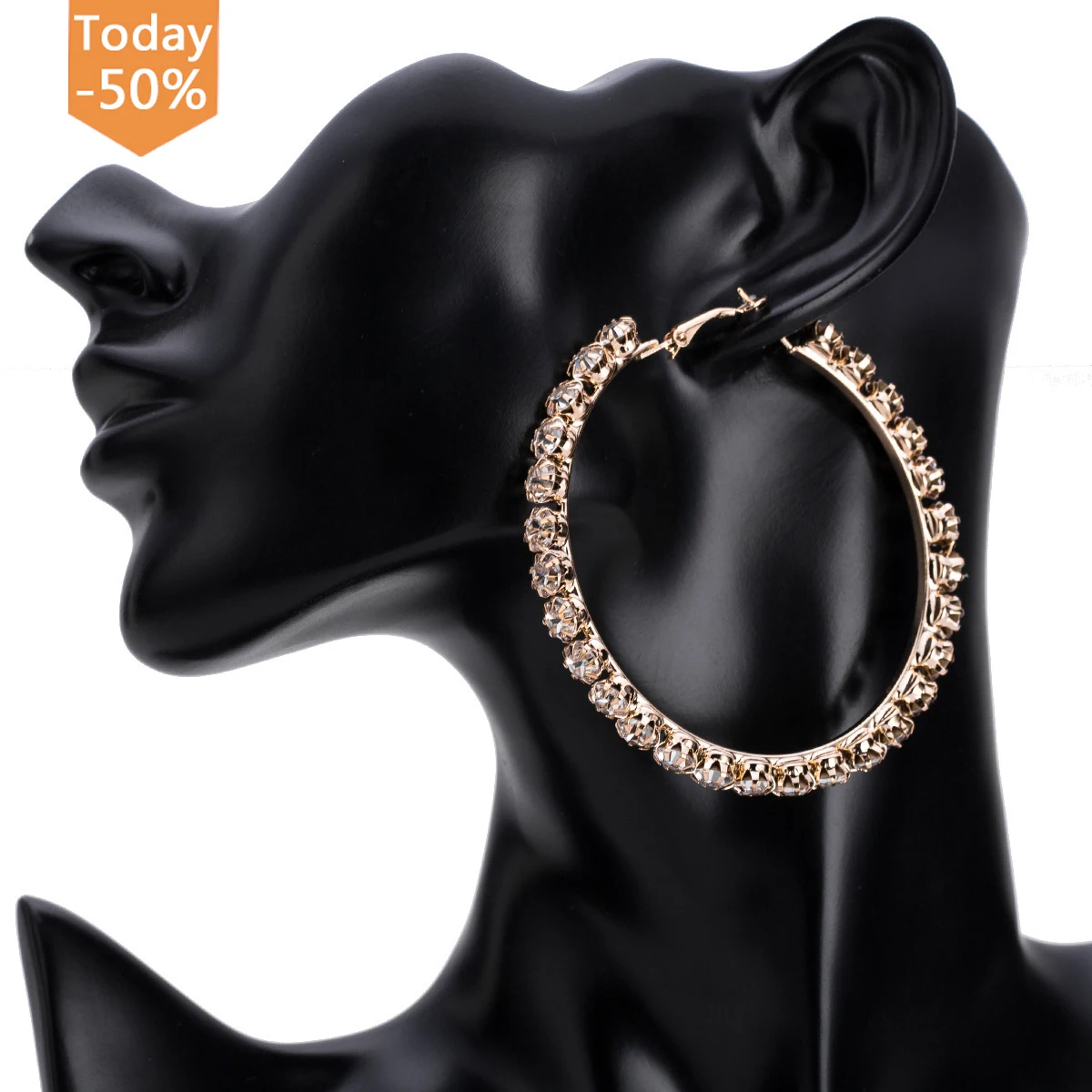 Vintage glass diamond round earrings for ladies gold-plated white Crystal Rhinestone hoop earrings
Vintage glass diamond round earrings for ladies gold-plated white Crystal Rhinestone hoop earrings