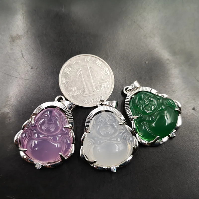 High Quality Silver Gold plated Frame Green Pink Jade Buddha Small Agate Maitreya Cute Jade Buddha Necklace Pendant
High Quality Silver Gold plated Frame Green Pink Jade Buddha Small Agate Maitreya Cute Jade Buddha Necklace Pendant