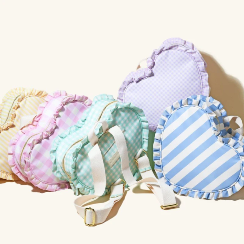 Design Small Girl's Ruffle Heart Pouch Valentine's Day Mini Nylon Heart Backpack For Women, As picture show
Design Small Girl's Ruffle Heart Pouch Valentine's Day Mini Nylon Heart Backpack For Women, As picture show