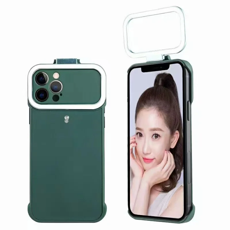 New Fill Light Selfie Phone Case For iPhone 12/12Pro/12 Pro Max 5-Level Beauty Selfie Ring Case LED Flash Light Protective Cover
New Fill Light Selfie Phone Case For iPhone 12/12Pro/12 Pro Max 5-Level Beauty Selfie Ring Case LED Flash Light Protective Cover