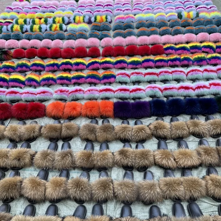 custom logo full fur size slide sets 100% mink raccoon fur house slippers for women
custom logo full fur size slide sets 100% mink raccoon fur house slippers for women
