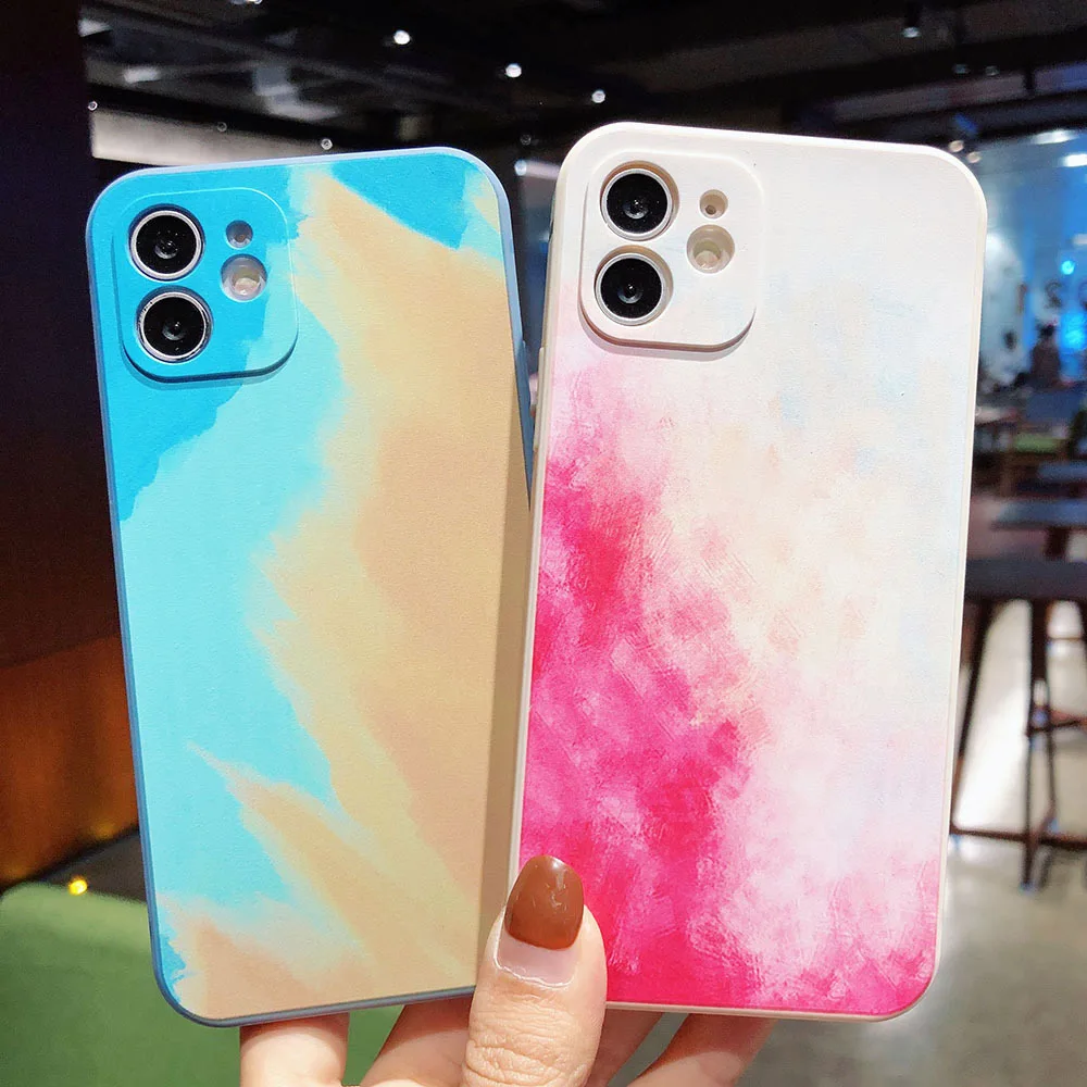 Popular Gradient Watercolor Phone Case for iPhone 12 11 Pro Xs X XR Max 8 7 SE 6 6S Silicone Cases Soft Black Cover, 4 colors
Popular Gradient Watercolor Phone Case for iPhone 12 11 Pro Xs X XR Max 8 7 SE 6 6S Silicone Cases Soft Black Cover, 4 colors