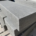 Samistone New G684 Black Natural Granite Beveled Finished Step Stone