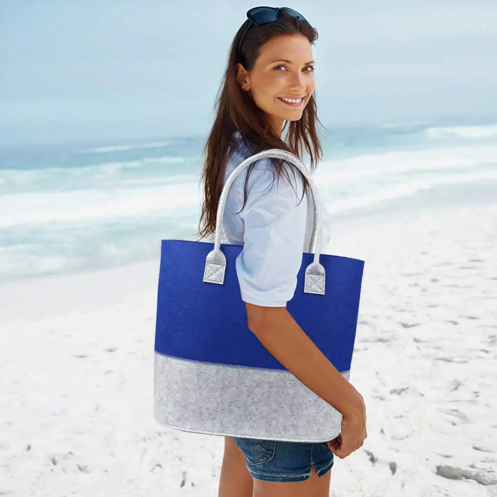 Fashion Brand Handbags Lady Shoulder Bags Girls Handbag Felt Casual Totes For Women, Grey and blue or customized 
Fashion Brand Handbags Lady Shoulder Bags Girls Handbag Felt Casual Totes For Women, Grey and blue or customized