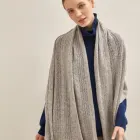 Latest cashmere knitted twist plain color scarf for ladies girls in spring autumn