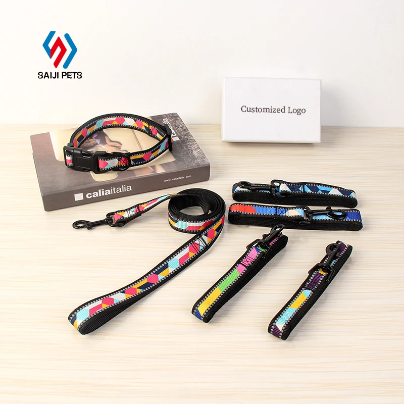 Saiji higt end new pattern durable adjustable reflective luxury soft PVC pet dog leash collar for sale, Colorful, customized color
Saiji higt end new pattern durable adjustable reflective luxury soft PVC pet dog leash collar for sale, Colorful, customized color