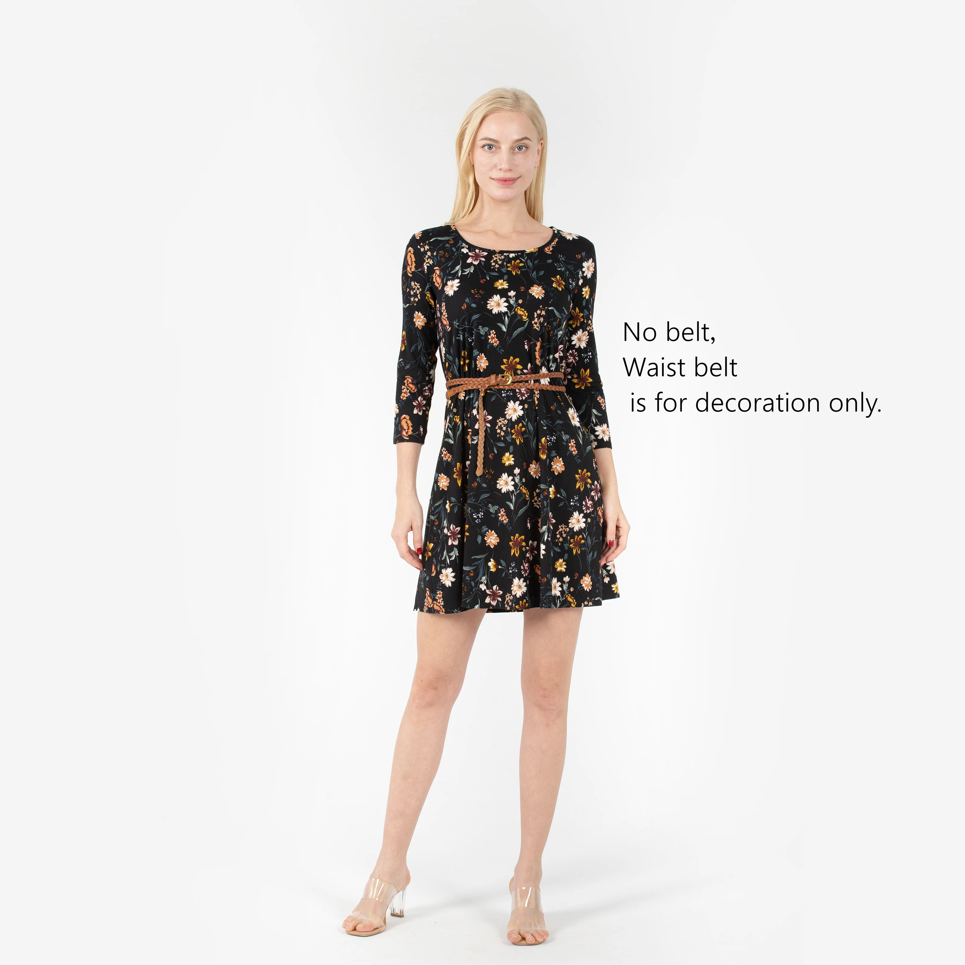 Amazon Women Summer Casual Round Neck Three Quarter Sleeve Floral Beautiful Bulk Dresses
Amazon Women Summer Casual Round Neck Three Quarter Sleeve Floral Beautiful Bulk Dresses