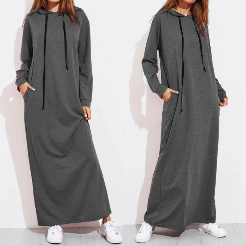 Women's Long Sleeve Pullover Drawstring Fit Slim Casual Hooded Sweatshirt Dress with Plain Pockets Sweatshirt Dress
Women's Long Sleeve Pullover Drawstring Fit Slim Casual Hooded Sweatshirt Dress with Plain Pockets Sweatshirt Dress