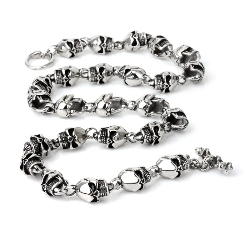 Cool Heavy Jewelry Hip Hop Punk Manly Dubai Titanium Stainless Steel Skull Beads Chain Jewelry Men Necklace
Cool Heavy Jewelry Hip Hop Punk Manly Dubai Titanium Stainless Steel Skull Beads Chain Jewelry Men Necklace