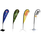 Fabric advertised custom beach flags, teardrop flag banner