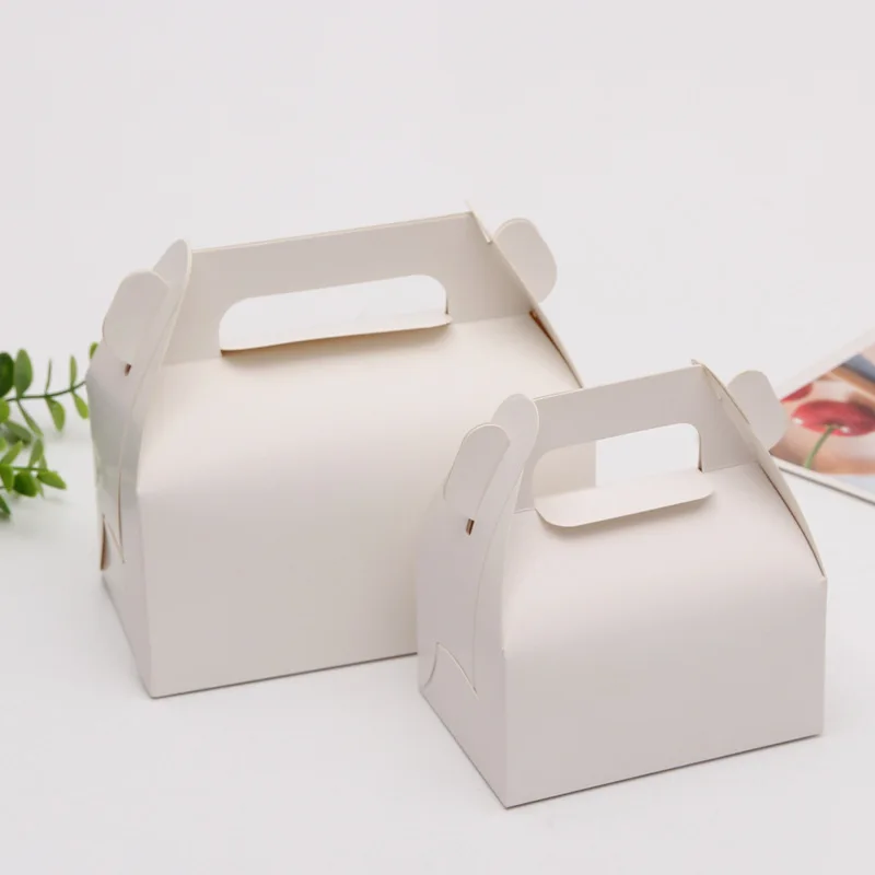 

Cake carrier bakery boxes foldable craft case cookie gift cupcake box custom printed packaging design with handle