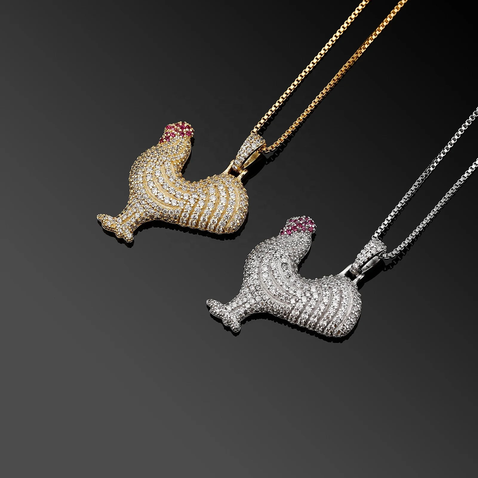 2021 New 100% 925 Sterling Silver Bling Hip Hop Animal Rooster Pendant Necklace Iced Out Fine Jewelry Accessories Women Necklace
2021 New 100% 925 Sterling Silver Bling Hip Hop Animal Rooster Pendant Necklace Iced Out Fine Jewelry Accessories Women Necklace
