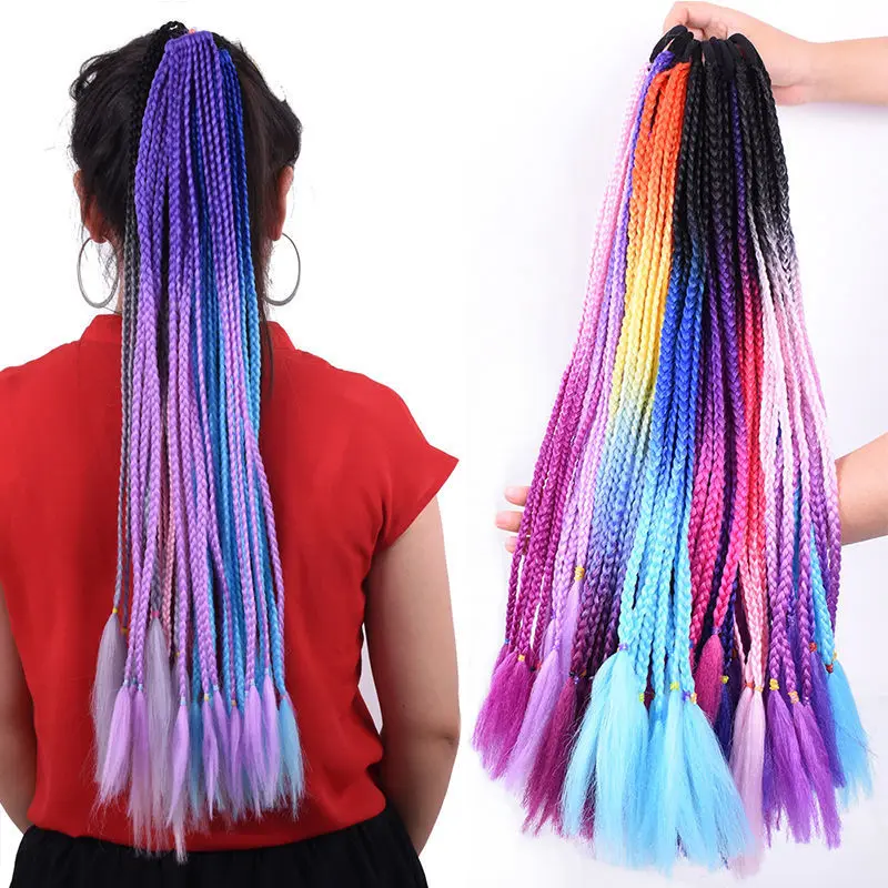 24 inch Mixed Color High Quality And Inexpensive Two thin braids by hand Hair Extension Wig, Picture color
24 inch Mixed Color High Quality And Inexpensive Two thin braids by hand Hair Extension Wig, Picture color