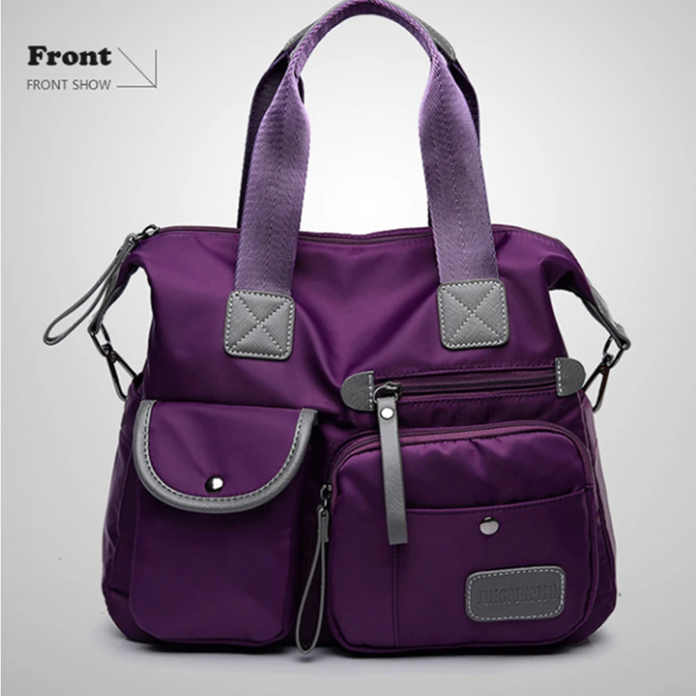 Nylon Handbags Ladies Shoulder Bag Leather Decorated Portable Travel Woman Bags Fashion Womens Bag, 4 colors
Nylon Handbags Ladies Shoulder Bag Leather Decorated Portable Travel Woman Bags Fashion Womens Bag, 4 colors